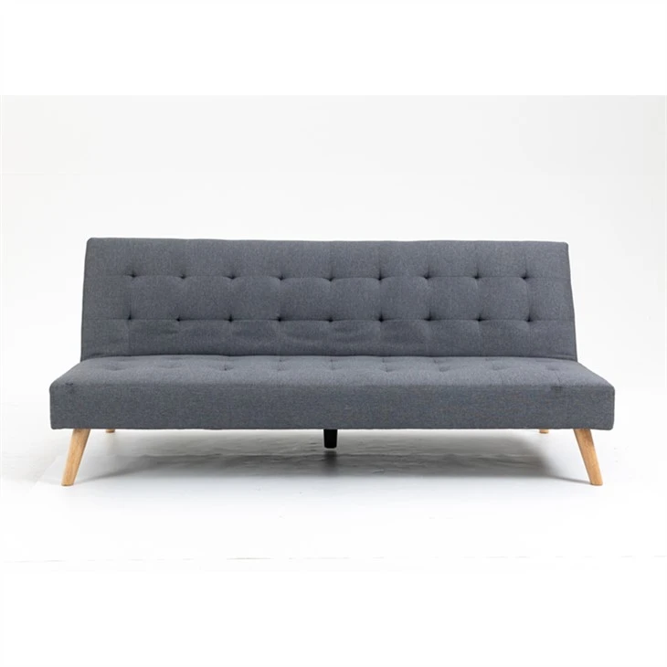 Giường sofa vải lanh đơn giản màu xám hiện đại