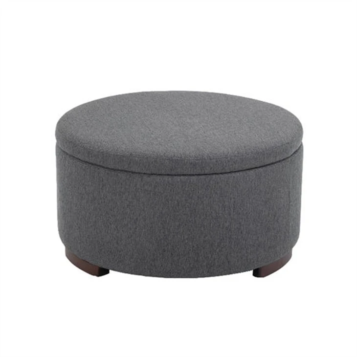 Vải tròn thoải mái màu xám Ottoman