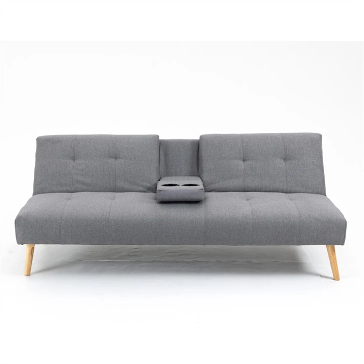 Giường sofa nệm gấp có thể chuyển đổi bọc vải lanh