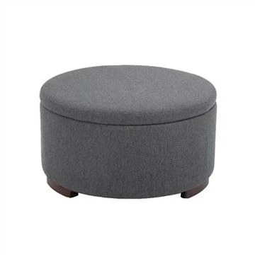 Vải tròn thoải mái màu xám Ottoman
