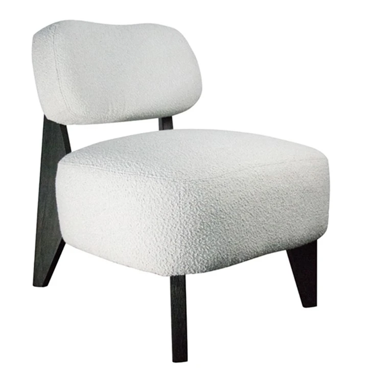 Partner New Model Fabric Cover Leisure Chair Rubber Wooden Frame For Home Using VEDANT